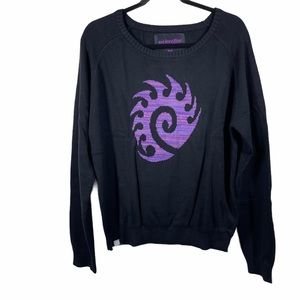 Starcraft Knit Sweater XL Black Purple WeLoveFine Pullover